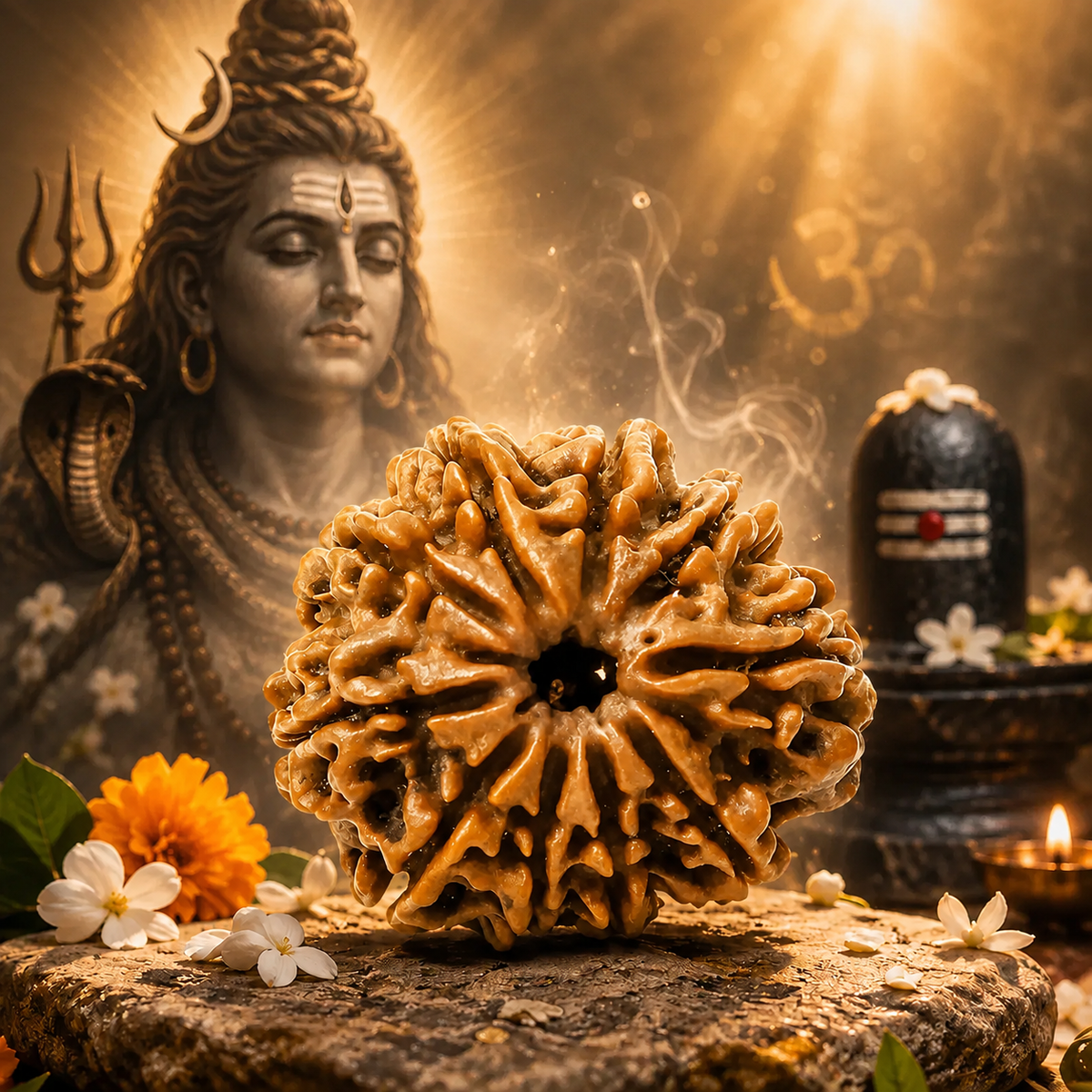  10 Mukhi Nepali certified Rudraksha original natural bead — Lord Vishnu sacred shield 