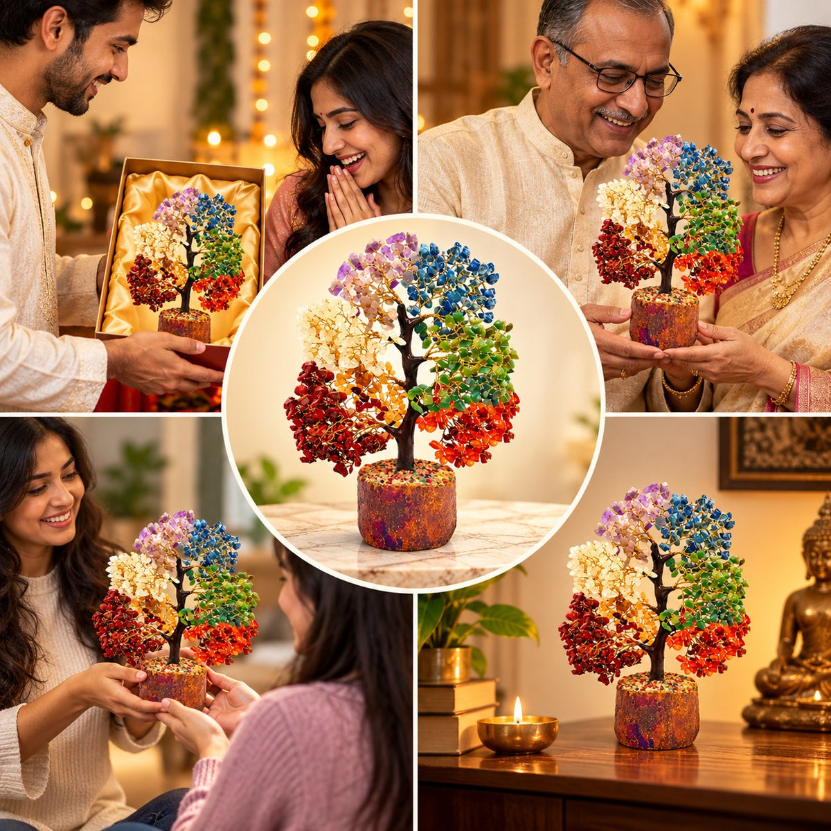 7 Chakra Tree presented as a meaningful gift for family and loved ones