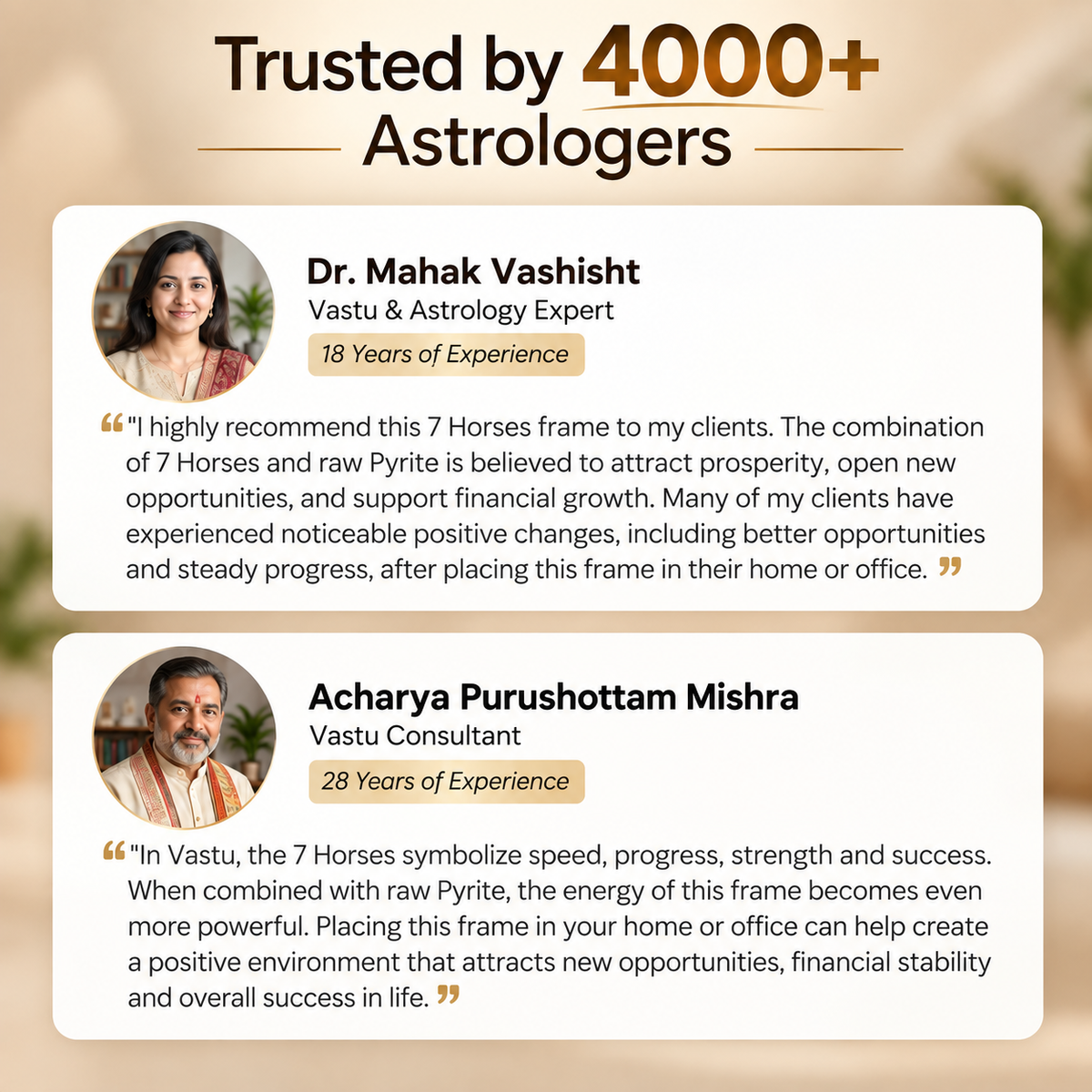 7 Horses Vastu frame with raw Pyrite, recommended by astrology and Vastu experts for prosperity, positive opportunities, financial growth and success in home or office.
