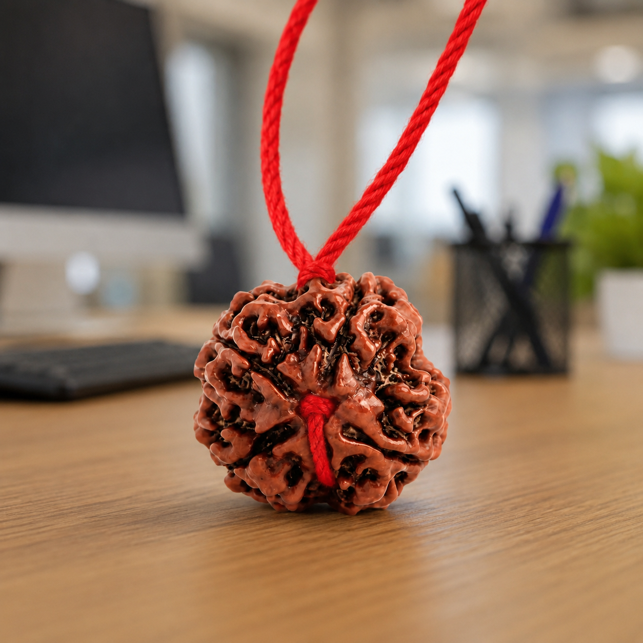 Certified Rudraksha with Red Thread