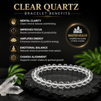 Clear Quartz bracelet benefits for focus clarity and positive energy