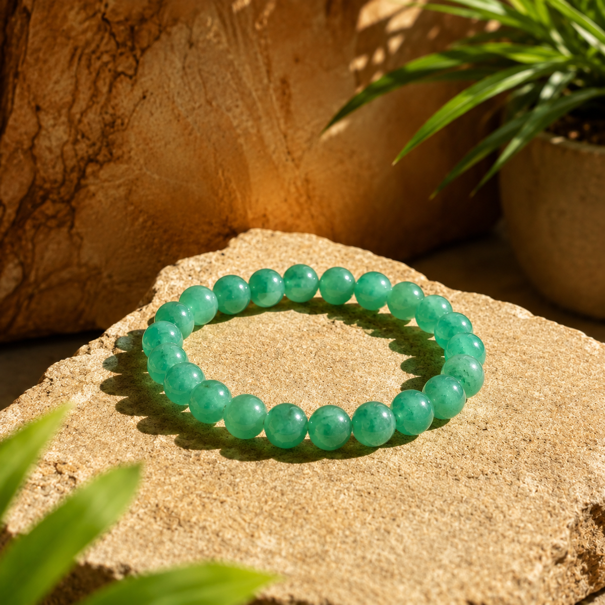 DIVYAZONE AAA quality natural Green Aventurine crystal bracelet
