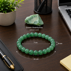 DIVYAZONE Green Aventurine bracelet with natural crystal beads and packaging