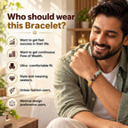 Dhan Yog crystal bracelet worn by a man, designed for style-conscious users seeking a meaningful gemstone accessory
