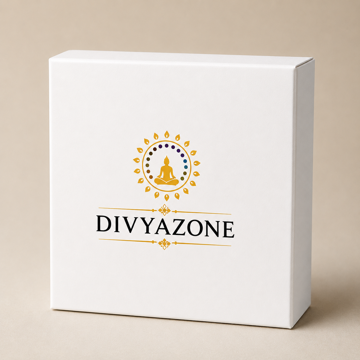 DivyaZone zodiac selenite charging plate with premium product packaging
