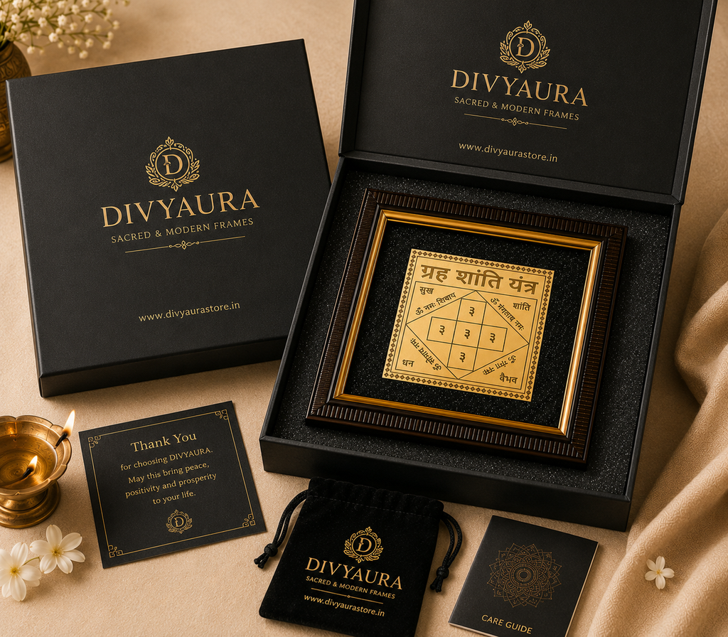 Framed Grah Shanti Yantra for Spiritual Protection and Harmony
