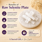 Free Raw Selenite Plate for cleansing and recharging Aries crystal bracelet