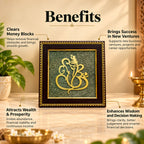 Ganesh Ji Raw Pyrite Frame for prosperity, success, financial growth and new opportunities