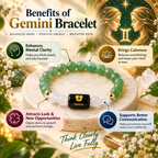 Gemini zodiac bracelet representing positive energy, luck, mental clarity and emotional balance | DivyaZone