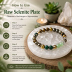 How to use a Moroccan raw selenite plate to cleanse and recharge a crystal bracelet