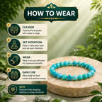 How to wear a natural Amazonite crystal bracelet on the wrist