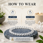 How to wear a natural Clear Quartz crystal bracelet