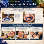 How to wear Lapis Lazuli bracelet with cleansing, intention and wrist guidance