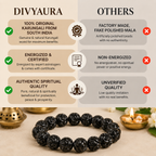 Natural Karungali bracelet showing genuine ebony wood beads, traditional design and spiritual benefits