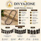 Karungali Mala natural ebony wood, benefits, product details aur 6mm 7mm 8mm bead size variants by divyazon