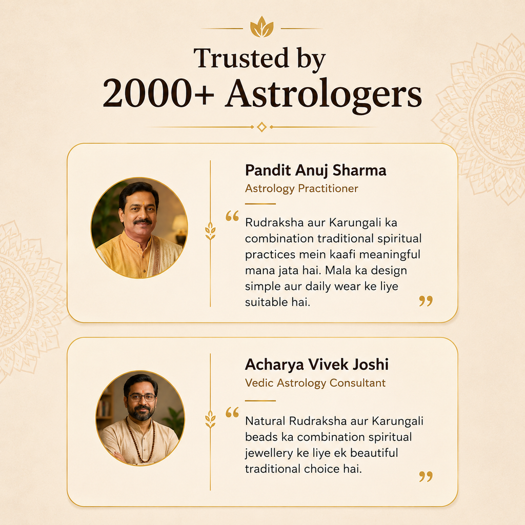 Karungali Rudraksha Mala trusted by 2000+ astrologers for spiritual and traditional practices