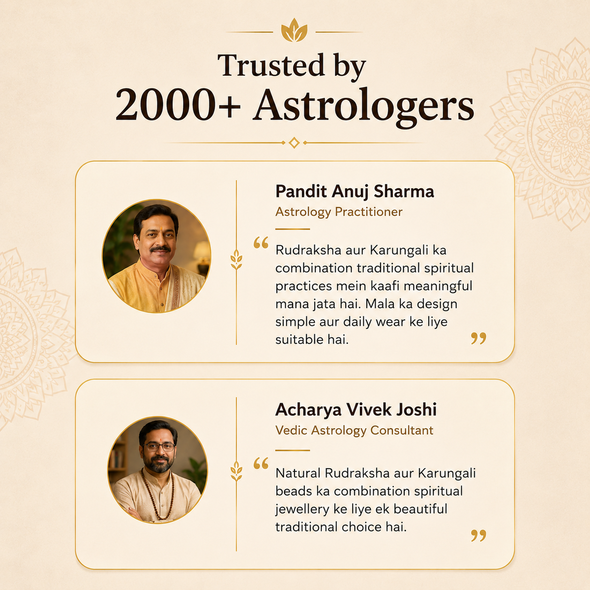 Karungali Rudraksha Mala trusted by 2000+ astrologers for spiritual and traditional practices