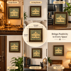 Khatu Shyam Ji Pyrite frame displayed in different home, office and pooja room settings