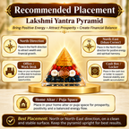 Recommended placement of Lakshmi Yantra Pyramid in North and North-East directions