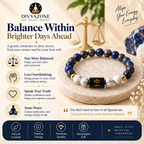 Libra bracelet made with Lapis Lazuli and Howlite natural crystals