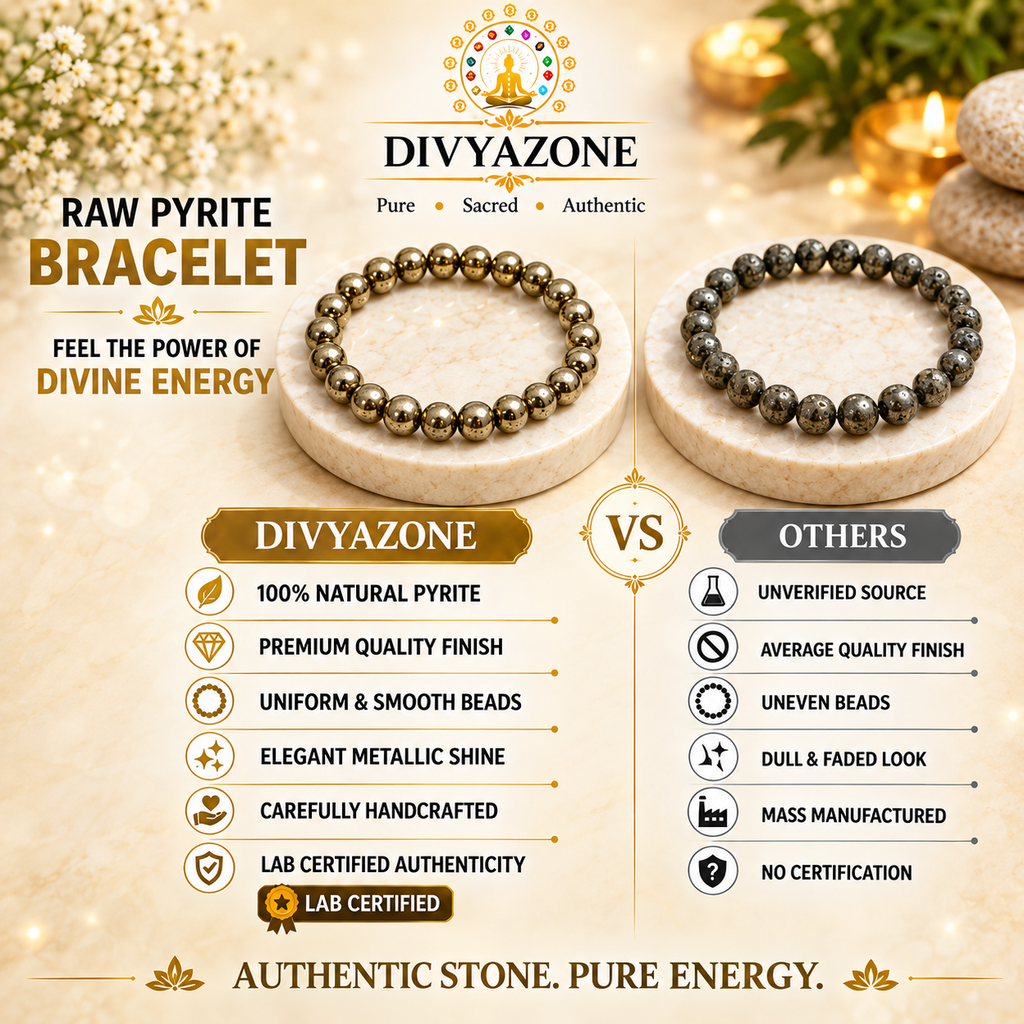 Natural Pyrite Bracelet features, authentic pyrite beads and premium handcrafted design