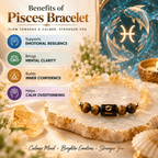 Pisces bracelet highlighting emotional strength, mental clarity, grounded confidence and reduced overthinking | DivyaZone