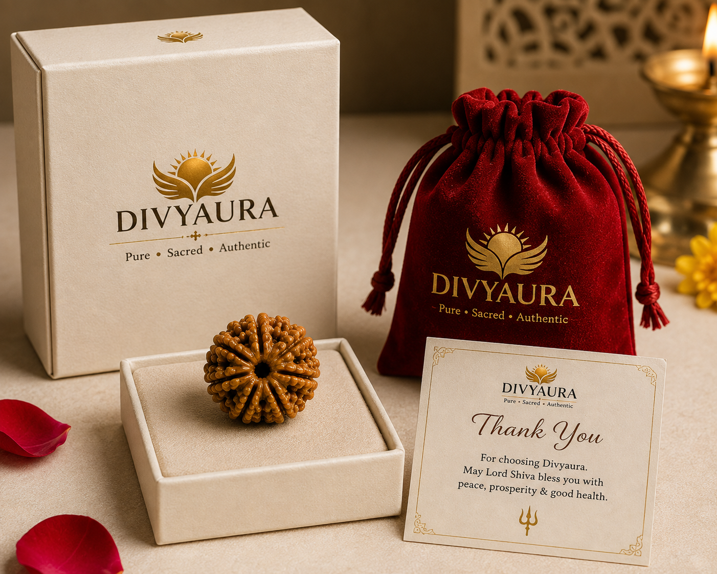 Premium Packaging 7 Mukhi Nepali Rudraksha Bead by Divyaurayav