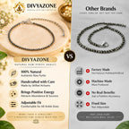 Raw Pyrite anklet showing natural Pyrite crystal quality and comparison with other anklets