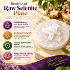Raw Selenite plate included with Pisces bracelet for cleansing and recharging crystals | DivyaZone