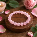Rose Quartz Bracelet with Lab Tested Certificate for Love and Emotional Healing