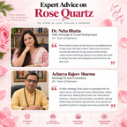Expert advice on Rose Quartz from astrologers, highlighting its benefits for love, healthy relationships, emotional healing, harmony, and stronger bonding.