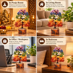 Seven chakra crystal colors arranged from root to crown chakra with the corresponding gemstones and symbols