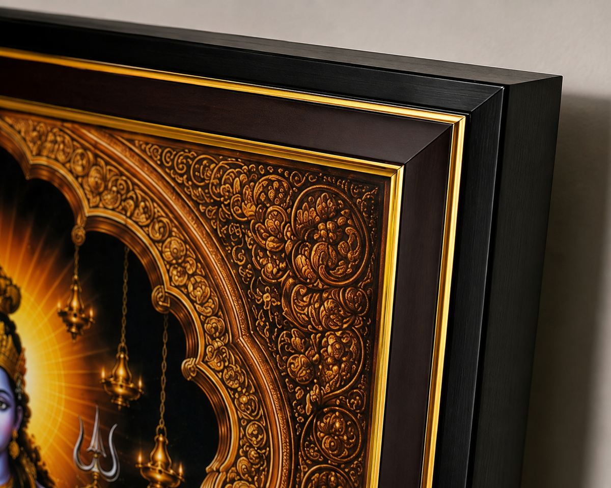 Premium Swarna Akarshana Bhairava religious wall frame for home decor