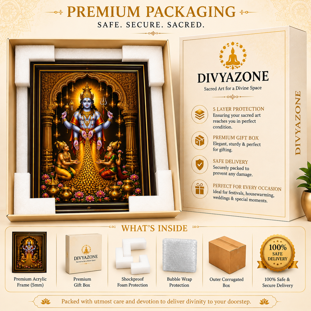Premium packaging of Swarna Akarshana Bhairava sacred wall frame