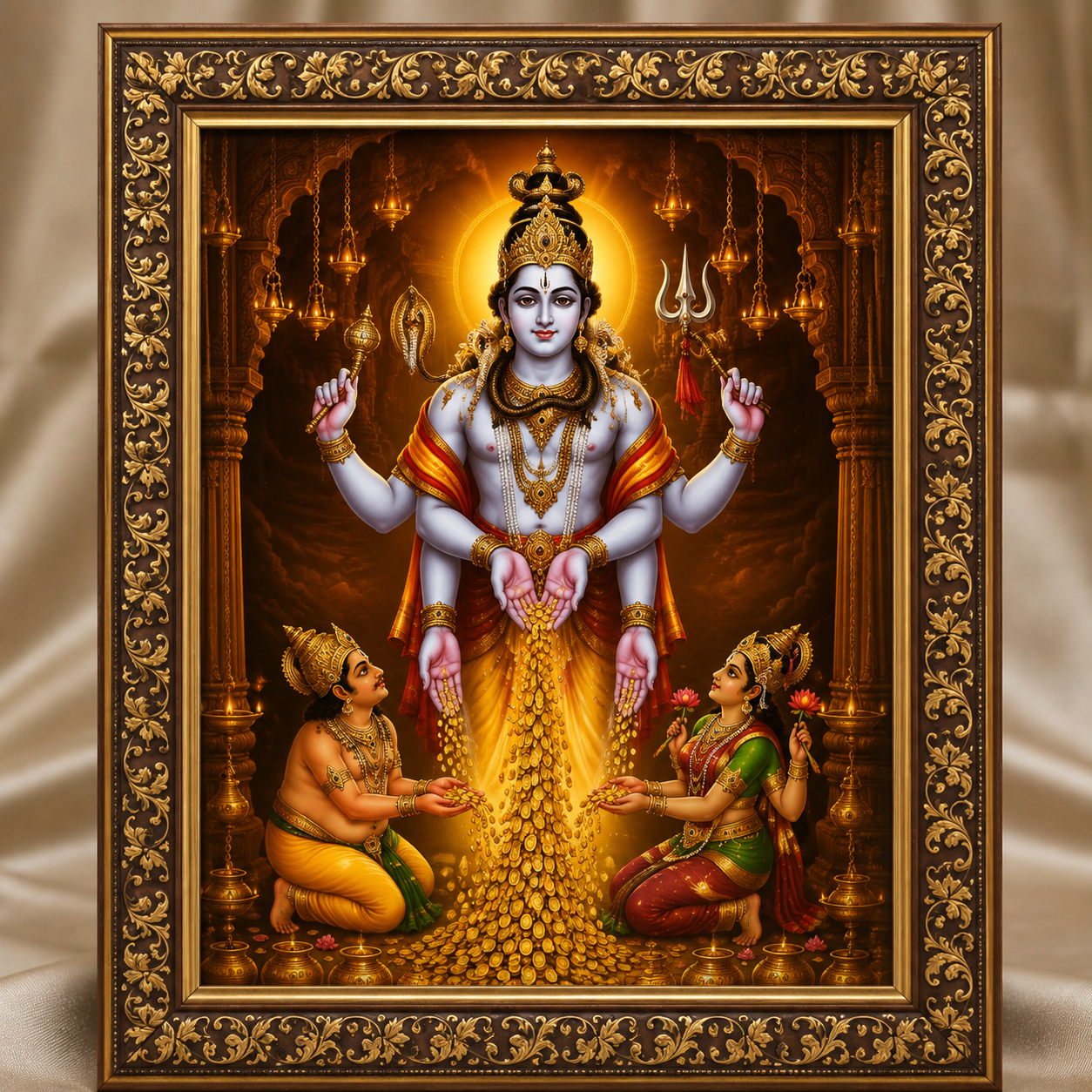 Swarna Akarshana Bhairava photo frame for wealth, prosperity, and positive energy in home or office