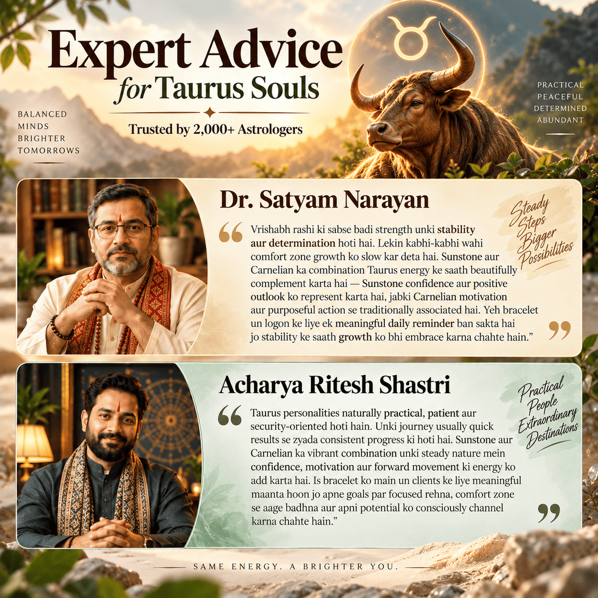 Expert astrologer advice about the Taurus Sunstone and Carnelian zodiac bracelet | DivyaZone