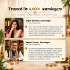Dhan Yog Bracelet testimonials from astrologers highlighting financial growth, career success, business opportunities, positivity, and prosperity.