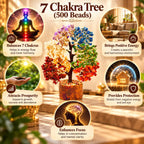 7 Chakra Tree | 500 Beads Natural Crystals | Chakra Healing & Vastu Decor