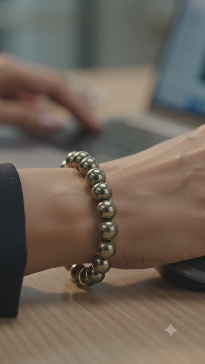 Natural Pyrite Crystal Bracelet